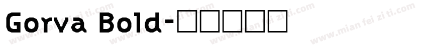 Gorva Bold字体转换